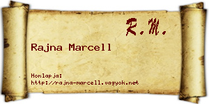 Rajna Marcell névjegykártya